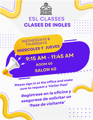 ESL CLASSES: CLASES DE INGLES 